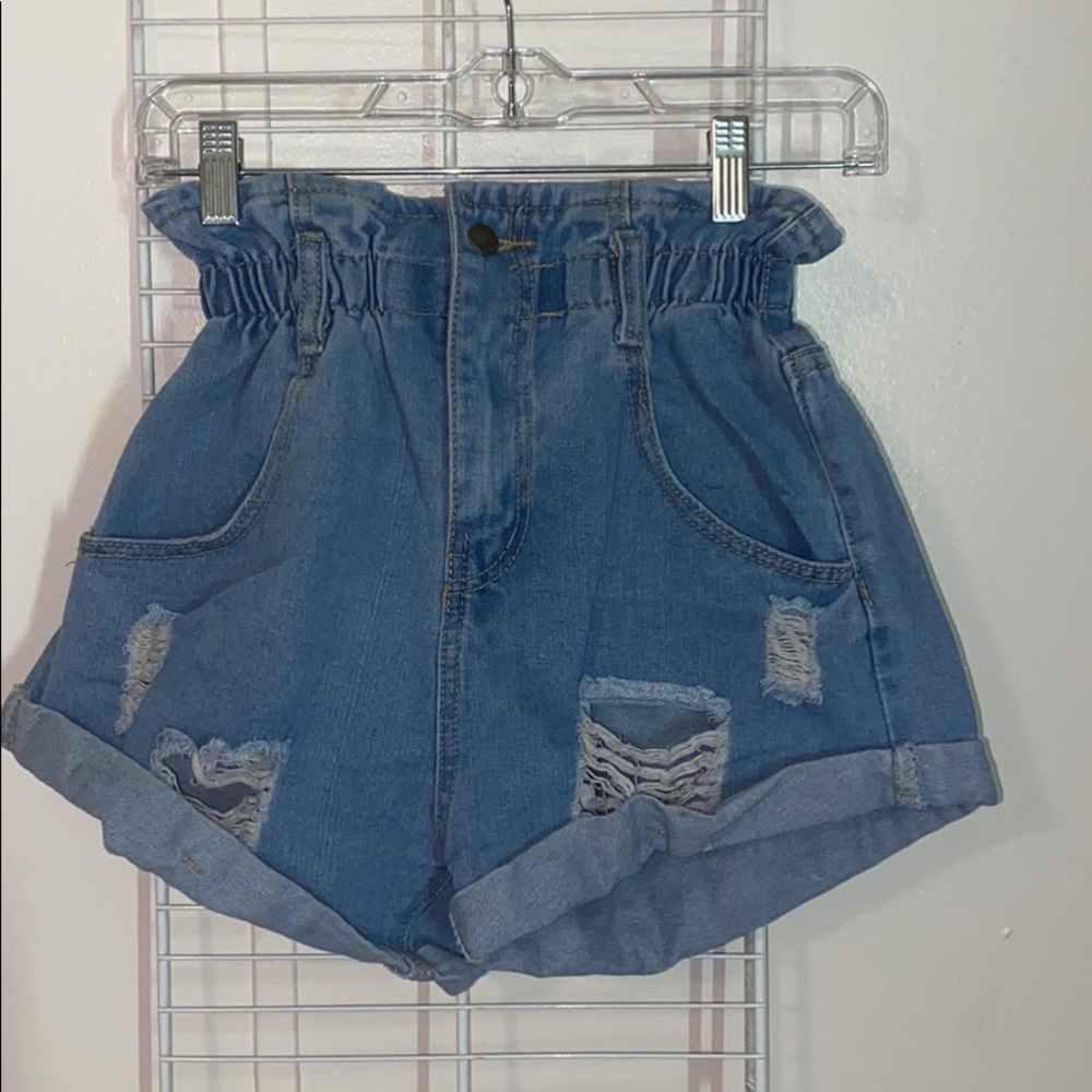 COPY - paper bag jean shorts